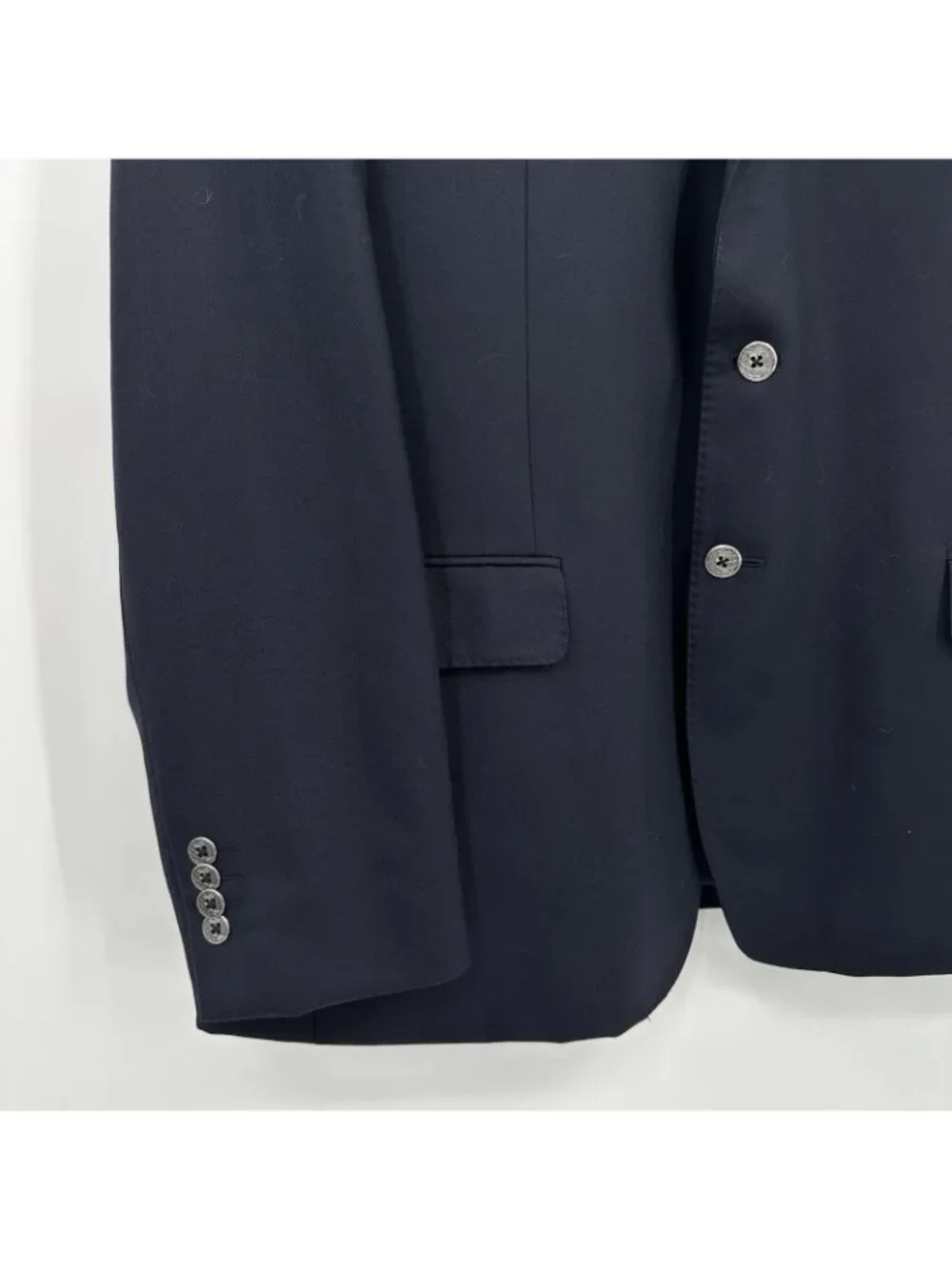 JOSEPH ABBOUD JOE slim fit jacket blazer navy blue 46L super 120s business work